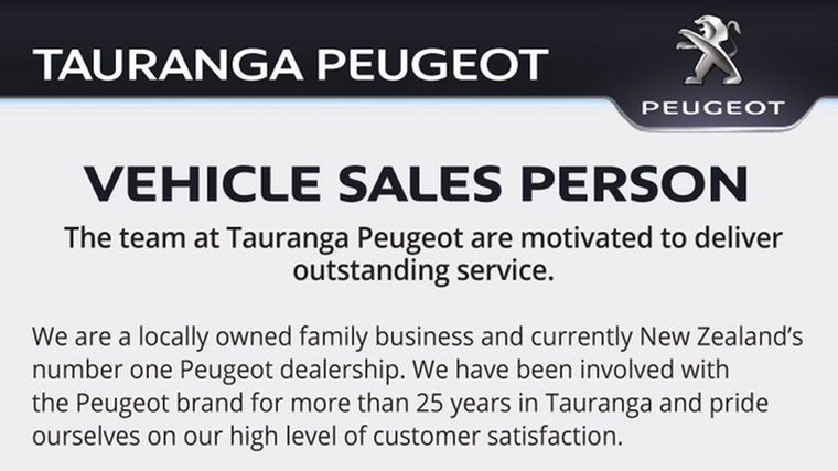 Vehicle Sales Person