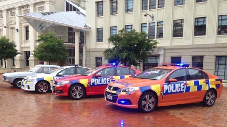 Patrol cars turn red