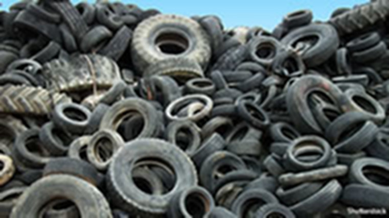 Plant to recycle disused tyres