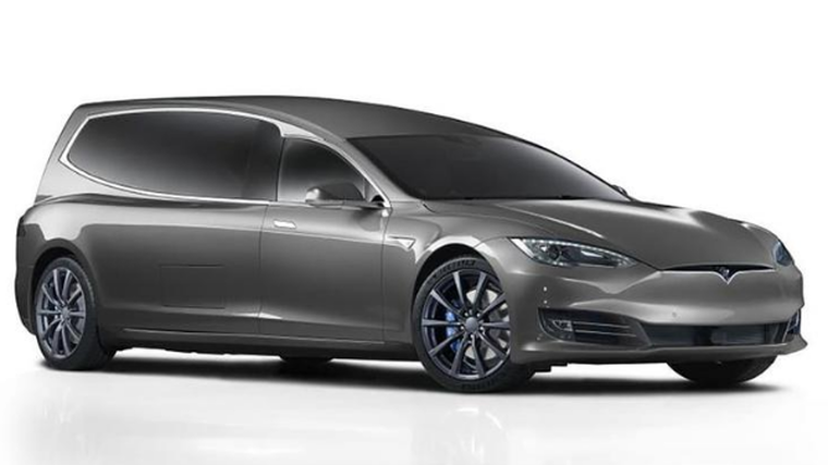 Tesla Model S transforms into hearse