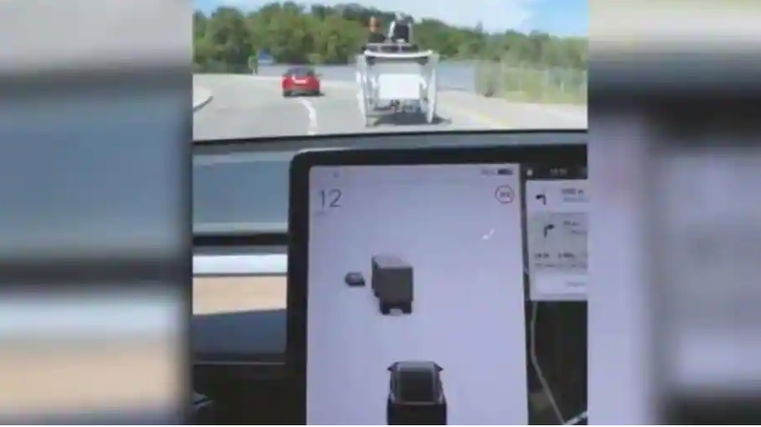 Horse-drawn carriage confuses EV