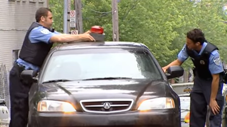 Instant cop car prank