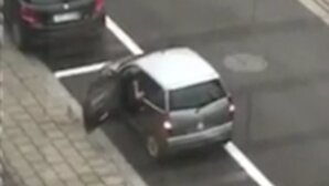 Tiny car in epic parking fail