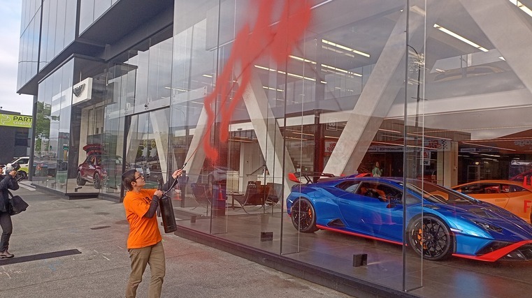 Luxury dealerships hit by protest