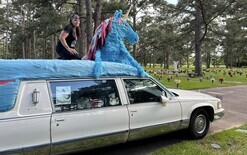 Hearse in magical makeover