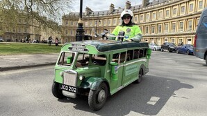 Tiny bus completes epic trip