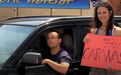 Sexy car wash prank