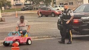 Arrest for driving toy Barbie car