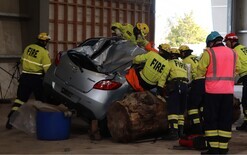Crews train for crash rescues