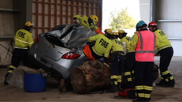 Crews train for crash rescues